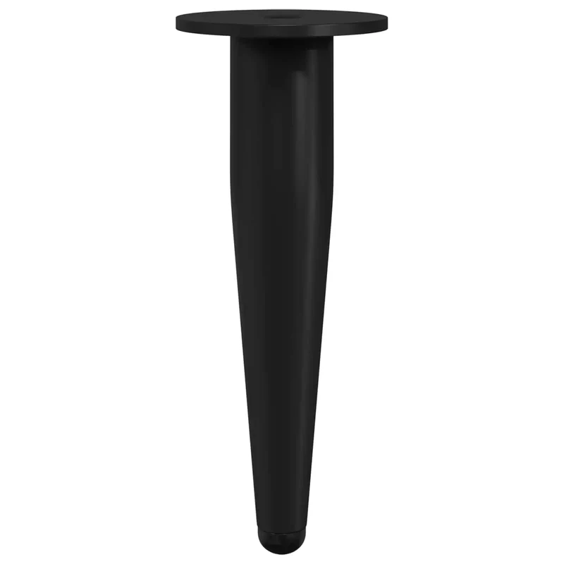 Lot de 2 pieds de meuble cylindriques durables design moderne intérieur 40 x 40 x 98 mm en fer noir 02_0051991