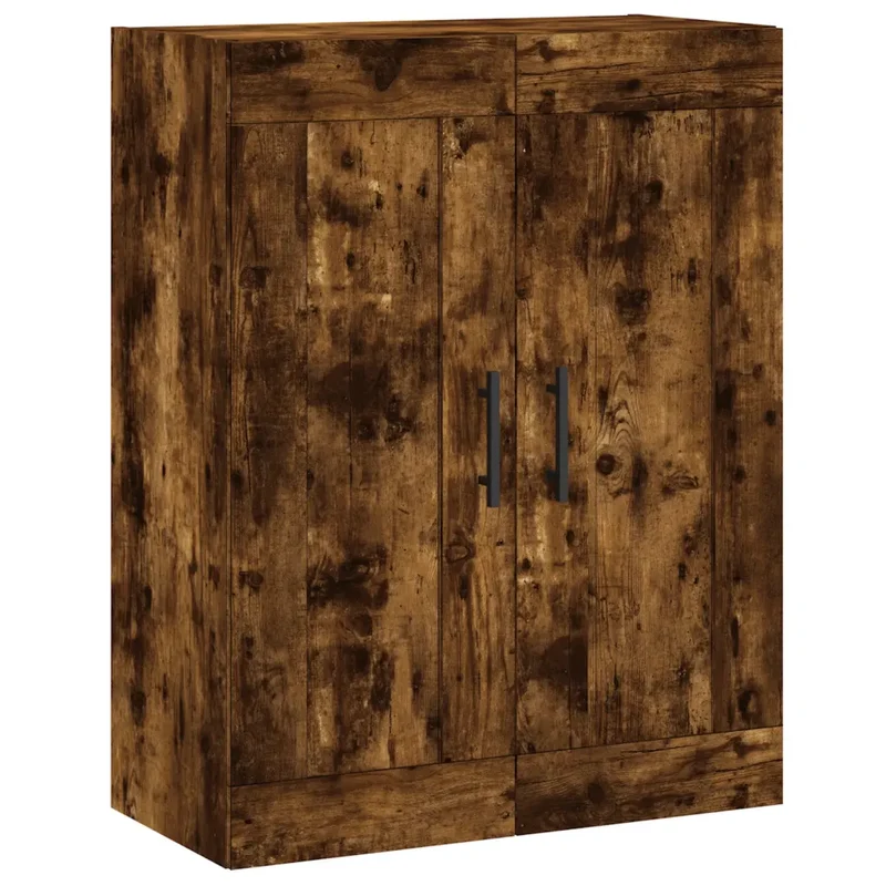 Armoire murale rangement design moderne 69,5 x 34 x 90 cm en bois chêne fumé 02_0048934