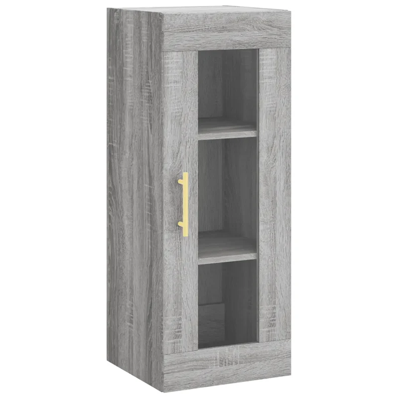 Armoire murale design moderne rangement 34,5 x 34 x 90 cm en bois d'ingénierie sonoma gris 02_0048684