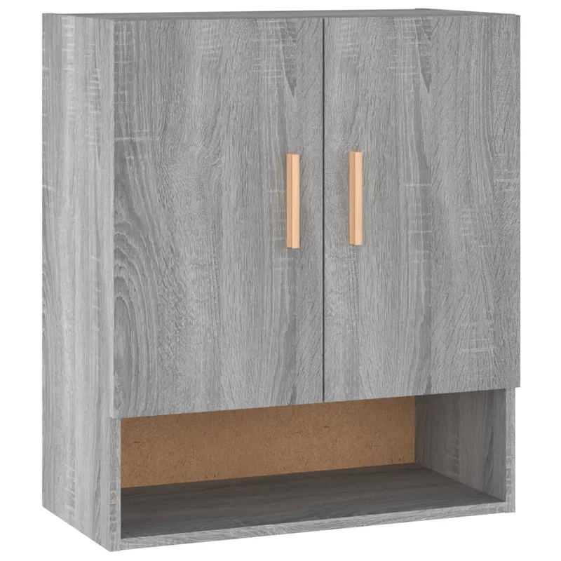 Armoire murale rangement espace optimisé 60 x 31 x 70 cm style scandinave en bois d'ingénierie gris 02_0048336