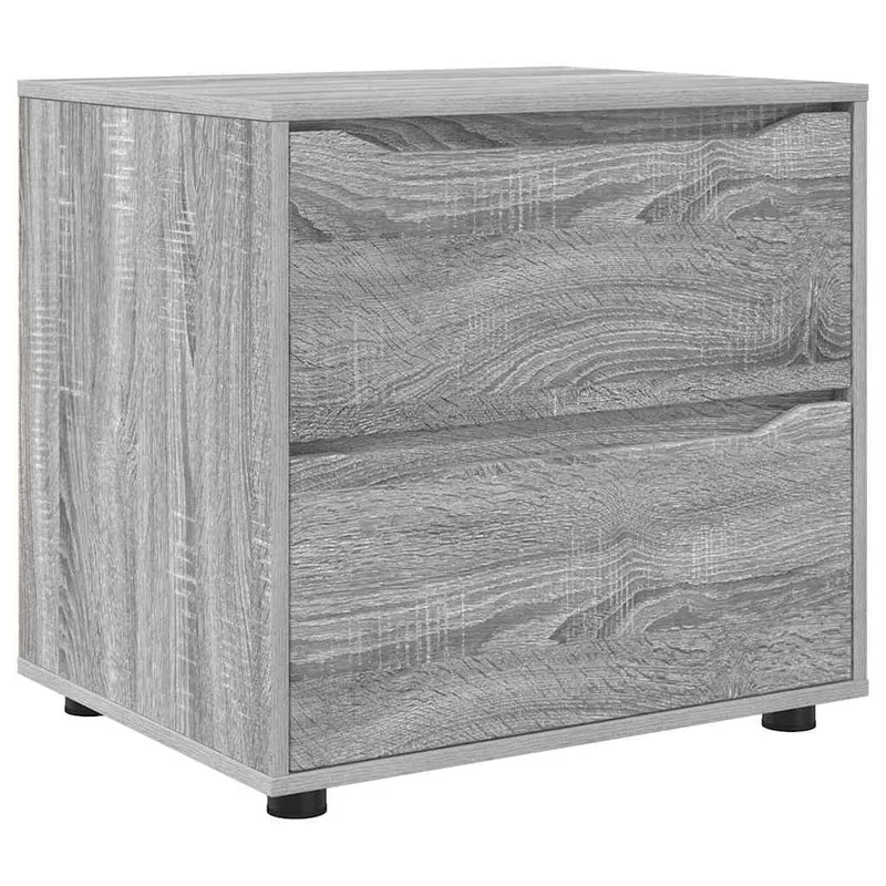 Armoire de rangement rectangulaire avec tiroirs design minimaliste chambre salon 60 x 48 x 57 cm en bois gris sonoma 02_0054607