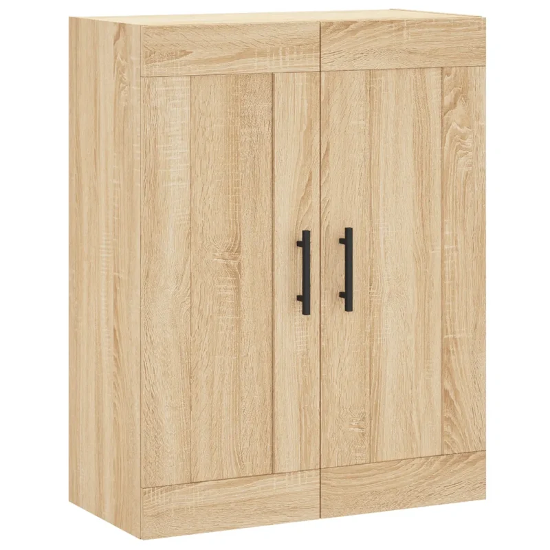 Armoire murale rangement design élégant 69,5 x 34 x 90 cm gain de place salon en bois d'ingénierie chêne sonoma 02_0048933
