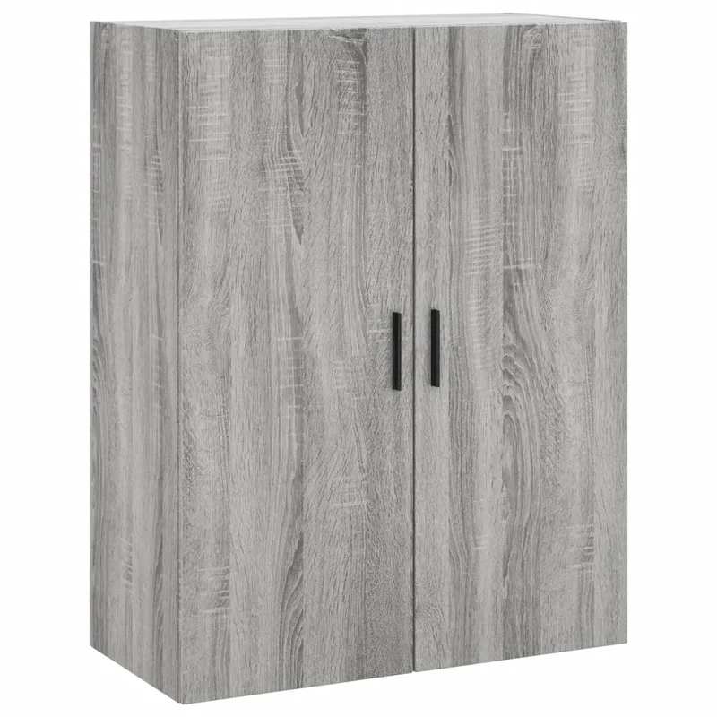 Armoire murale design moderne rangement 69,5 x 34 x 90 cm en bois d'ingénierie gris 02_0048594