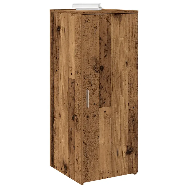 Armoire de rangement compacte finition vintage bureau 40 x 45 x 103 cm pratique en bois d'ingénierie vieux bois 02_0051210