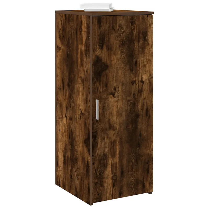 Armoire de rangement élégante polyvalente bureau 40 x 45 x 103 cm en bois d'ingénierie chêne fumé 02_0051208