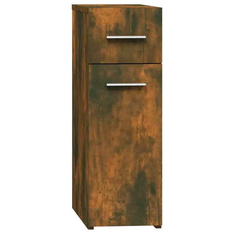 Armoire d'apothicaire bois d'ingénierie 20 x 45,5 x 60 cm espace de rangement moderne en bois chêne fumé 02_0048249
