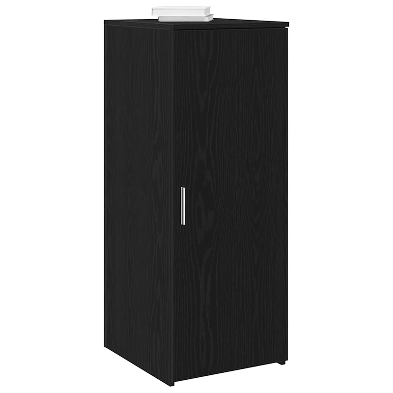 Armoire de rangement compacte polyvalente bureau 40 x 45 x 103 cm en bois d'ingénierie noir 02_0051206