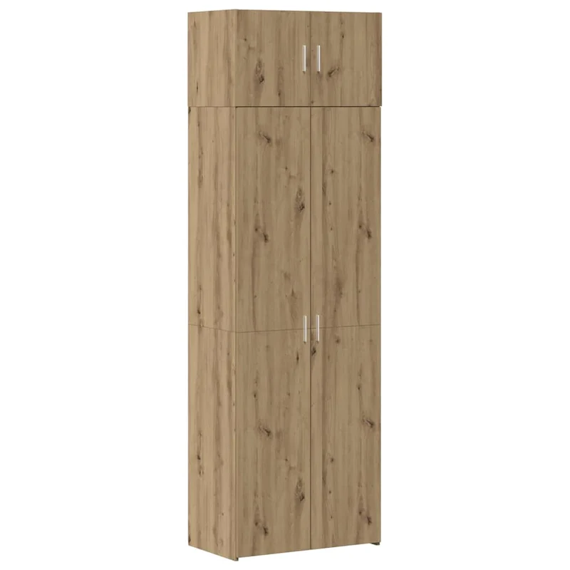 Armoire de rangement moderne avec 4 portes espace de stockage 70 x 42,5 x 225 cm en bois d'ingénierie chêne artisanal 02_0056003