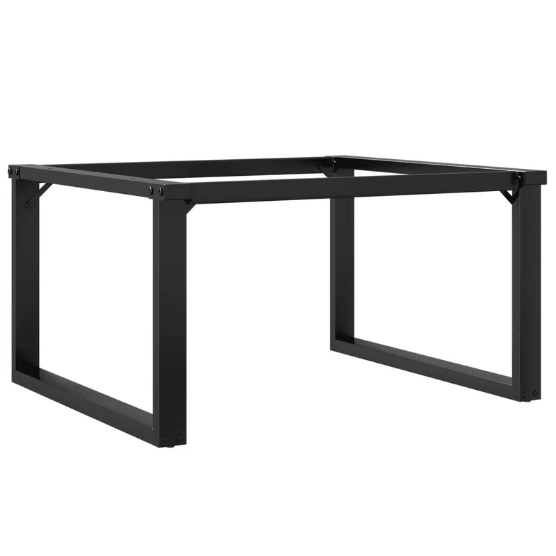 Pieds de table basse cadre en O 80 x 70 x 43 cm installation facile style industriel en acier noir 02_0047218