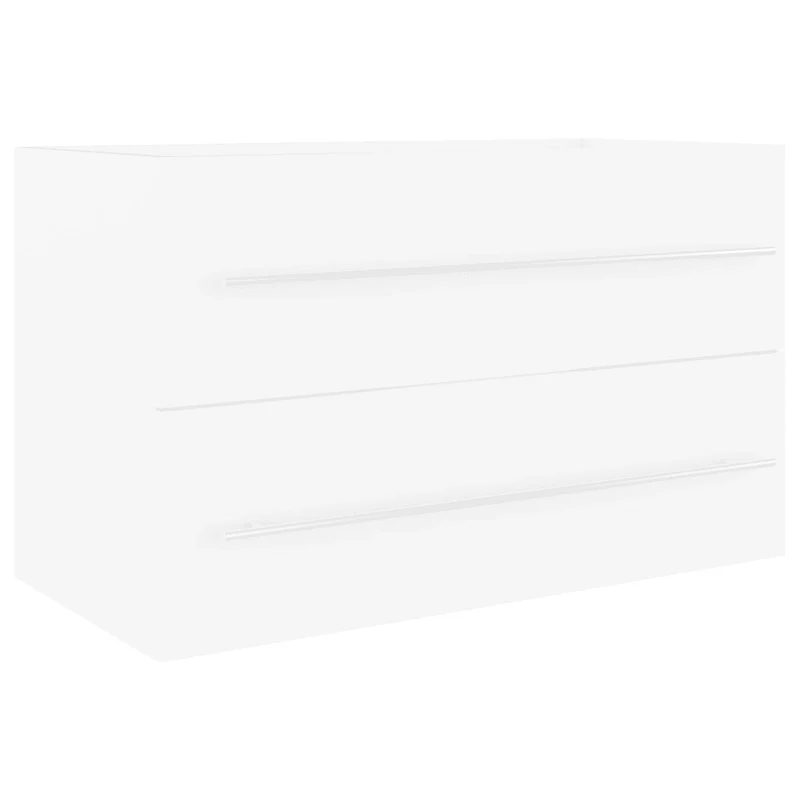 Armoire d'évier moderne avec tiroir 80 x 38,5 x 48 cm rangement élégant salle de bain en bois blanc 02_0047810