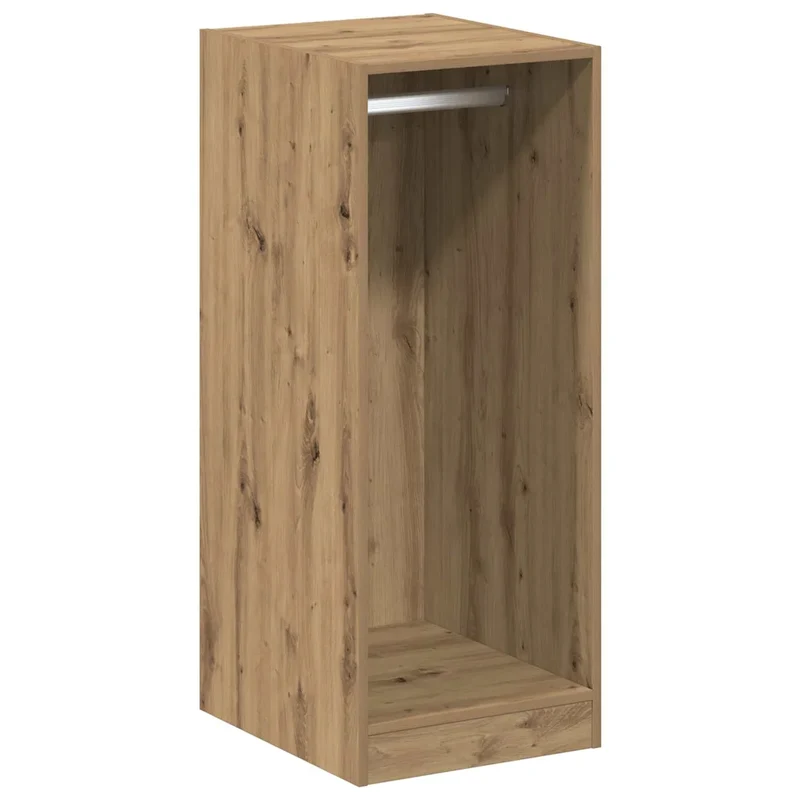 Armoire moderne espace de rangement intérieur 41 x 48 x 102 cm avec 3 étagères design épuré en bois chêne artisanal 02_0052522