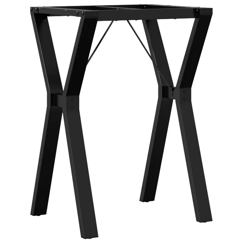 Pieds de table à manger cadre en Y 50 x 40 x 73 cm stables et robustes style industriel en acier noir 02_0047255