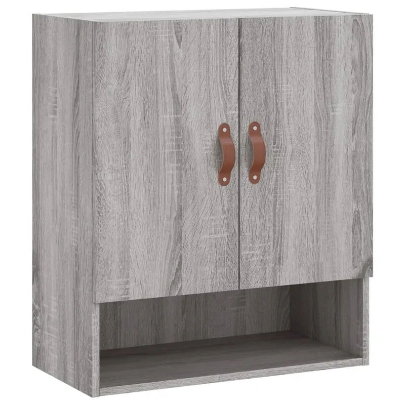 Armoire murale design fonctionnelle rangement 60 x 31 x 70 cm en bois d'ingénierie gris 02_0048754