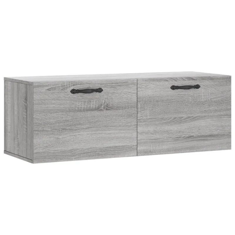 Armoire murale sonoma gris rangement pratique 100 x 36,5 x 35 cm en bois d'ingénierie gris 02_0048887
