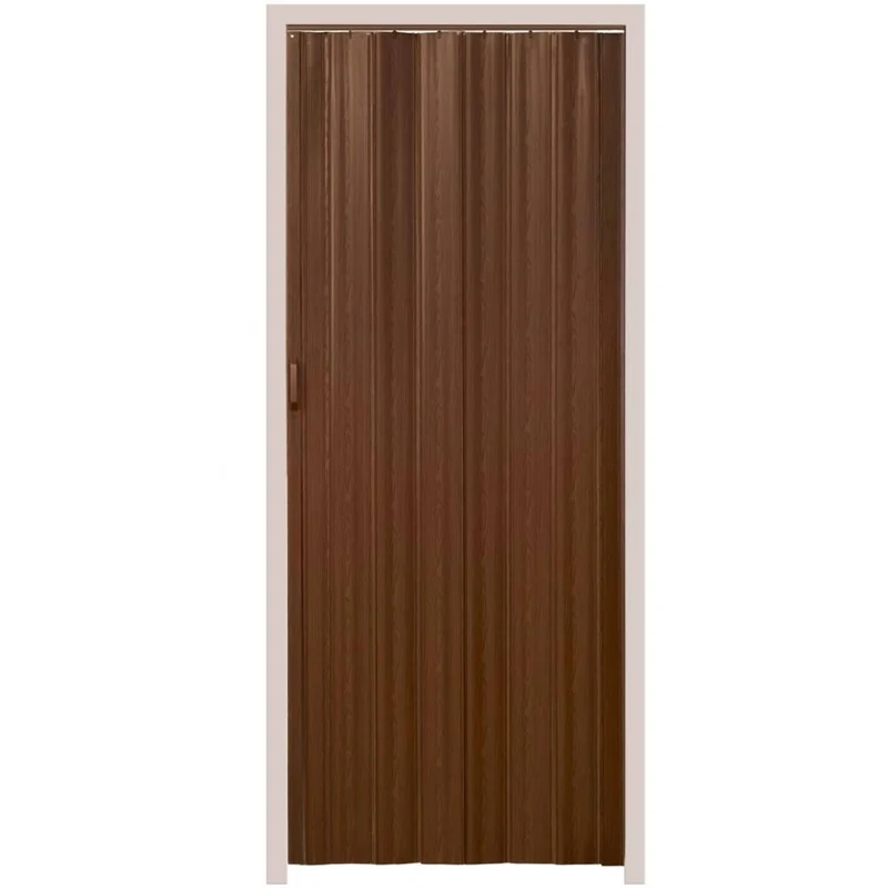 Porte accordéon pliante PVC salle de bain extensible coulissante largeur 80 cm marron 08_0000544