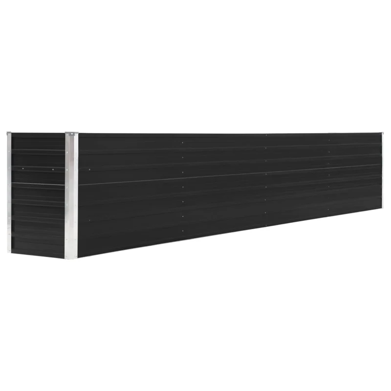 Jardinière lit surélevé plantes fleurs jardin acier galvanisé 320 x 40 x 45 cm anthracite 02_0001107