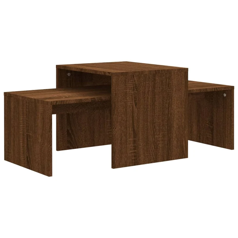 Ensemble table basse 100 x 48 x 40cm bois d'ingénierie marron 02_0042143