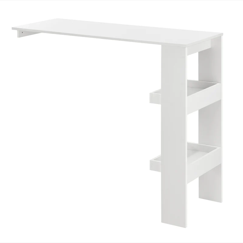 Table de bar stylée bistrot 120 cm blanc 03_0006215