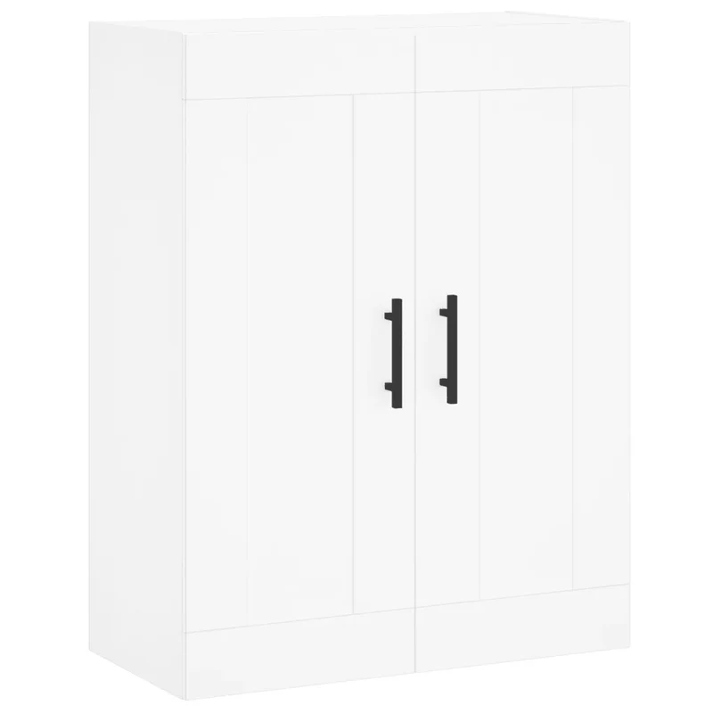 Armoire murale design élégant 69,5 x 34 x 90 cm espace de rangement pratique contemporain en bois blanc 02_0048931