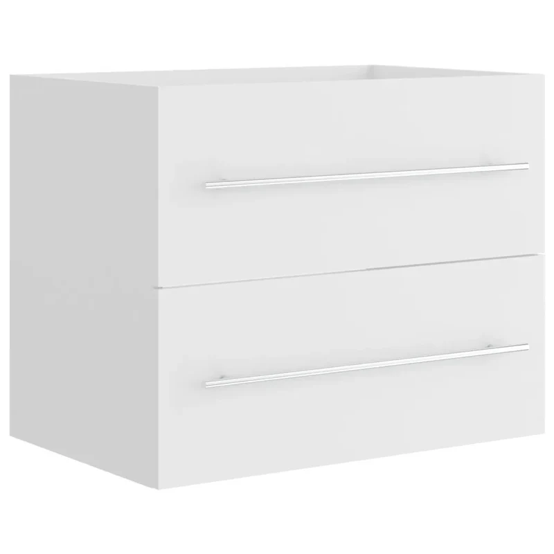 Armoire d'évier de rangement élégante salle de bain 60 x 38,5 x 48 cm en bois d’ingénierie blanc 02_0047808