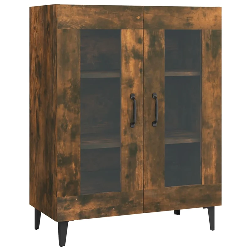 Buffet bahut commode armoire meuble de rangement organisateur cuisine salle de séjour salon 69,5 x 34 x 90 cm bois d'ingénierie marron 02_0031025