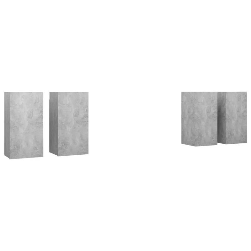 Meubles TV multimédia étagère télévision buffet téléviseur salle à manger salon chambre 4 pièces 30,5 x 30 x 60 cm bois d'ingénierie gris 02_0028703