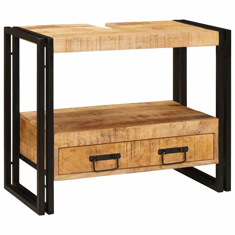 Armoire de coiffeuse avec tiroir 71 x 33 x 58 cm pratique moderne intérieur en fer marron 02_0057999