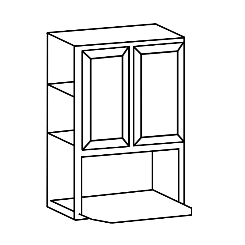 MW2730 (GRS) Grey Shaker Solid Wood Microwave Kitchen Cabinet