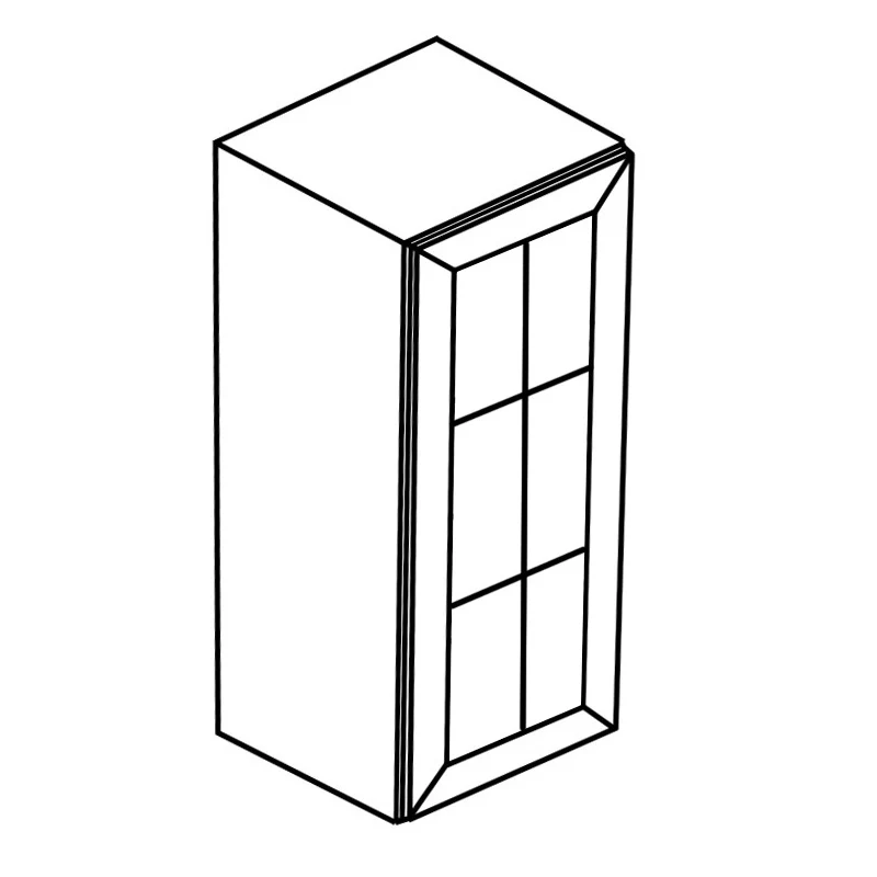 W1842GD(IWC) Ivory White Classic Solid Wood Wall Kitchen Cabinet - Glass Door Only