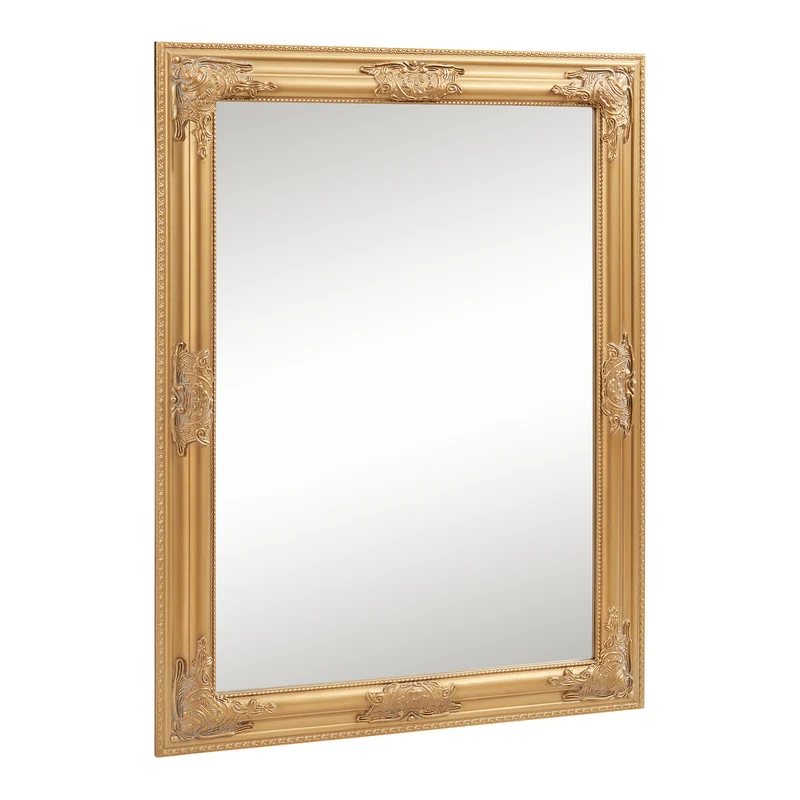Miroir décoration moderne design mural au style baroque 80 x 60 cm doré 03_0010185