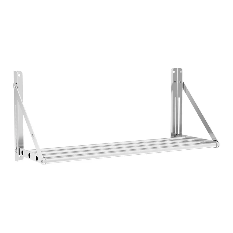 Étagère murale professionnel pliable à barreaux 80 x 30 cm 40 kg acier inoxydable 14_0001570
