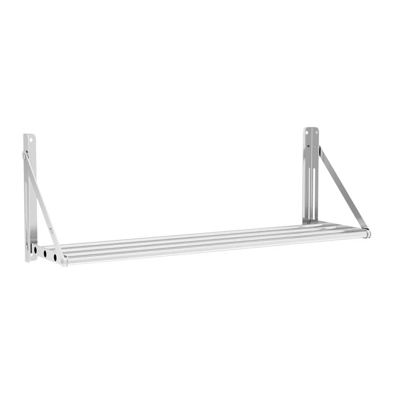 Étagère murale pliable professionnel à barreaux 100 x 30 cm 40 kg acier inoxydable 14_0001564