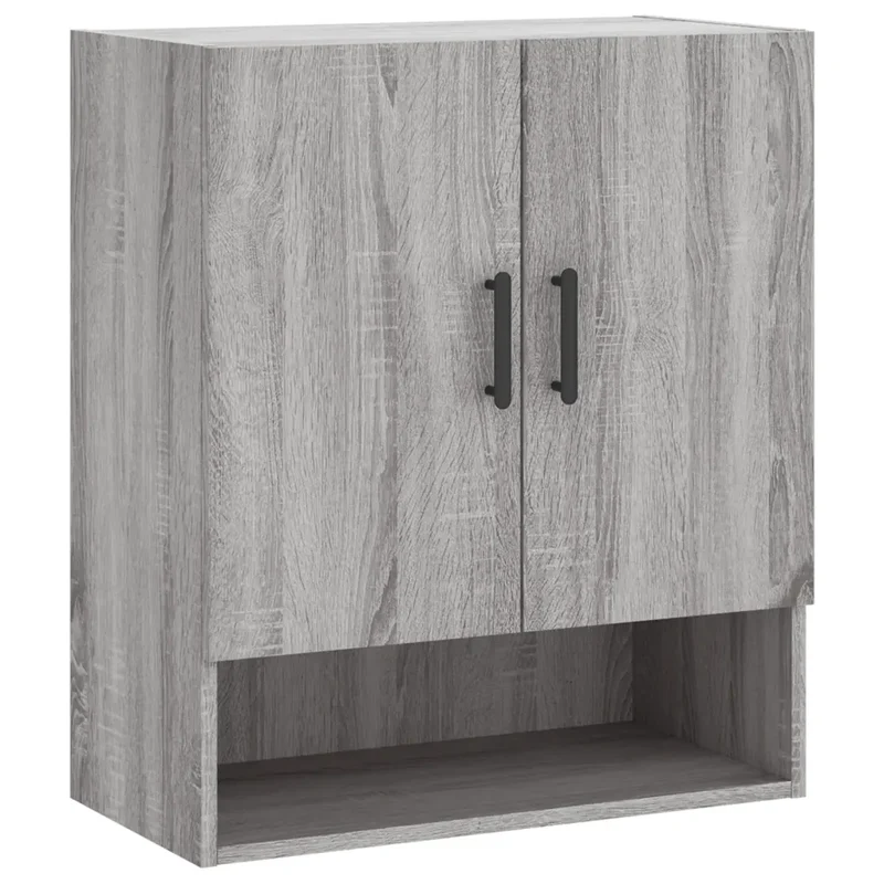 Armoire murale pratique espace de rangement 60 x 31 x 70 cm en bois d'ingénierie gris 02_0048774