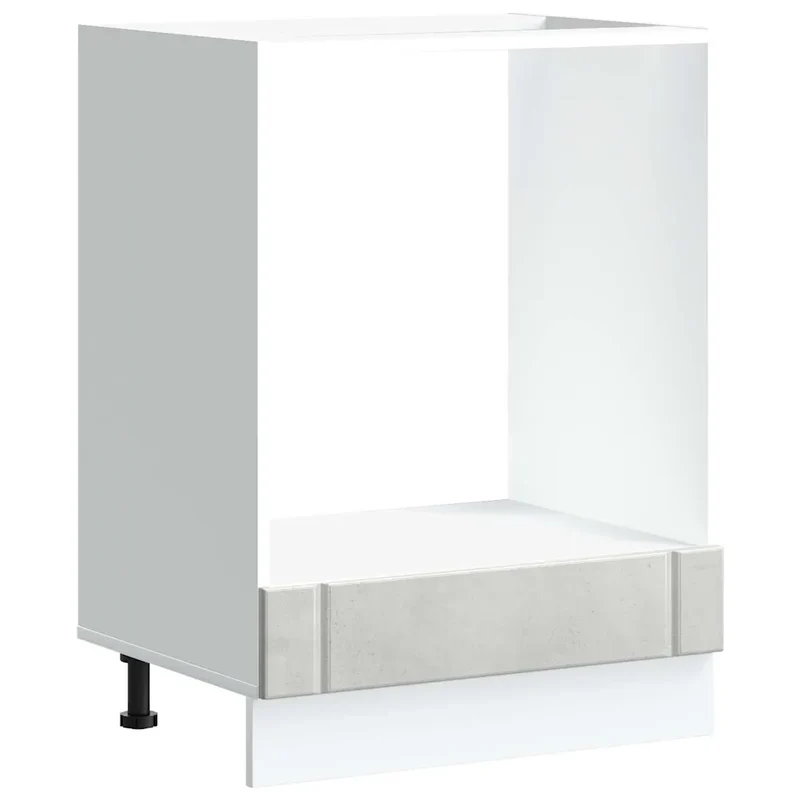 Armoire de four classique 60 x 46 x 81,5 cm rangement généreux pieds réglables en bois d'ingénierie gris béton 02_0050116