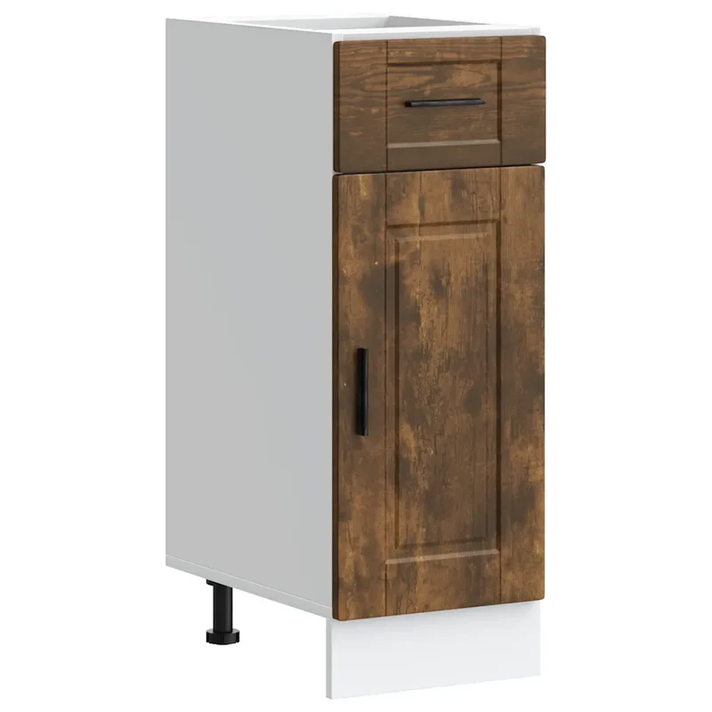 Armoire de cuisine moderne avec rangement pratique 30 x 46 x 81,5 cm en bois d'ingénierie chêne fumé 02_0050247