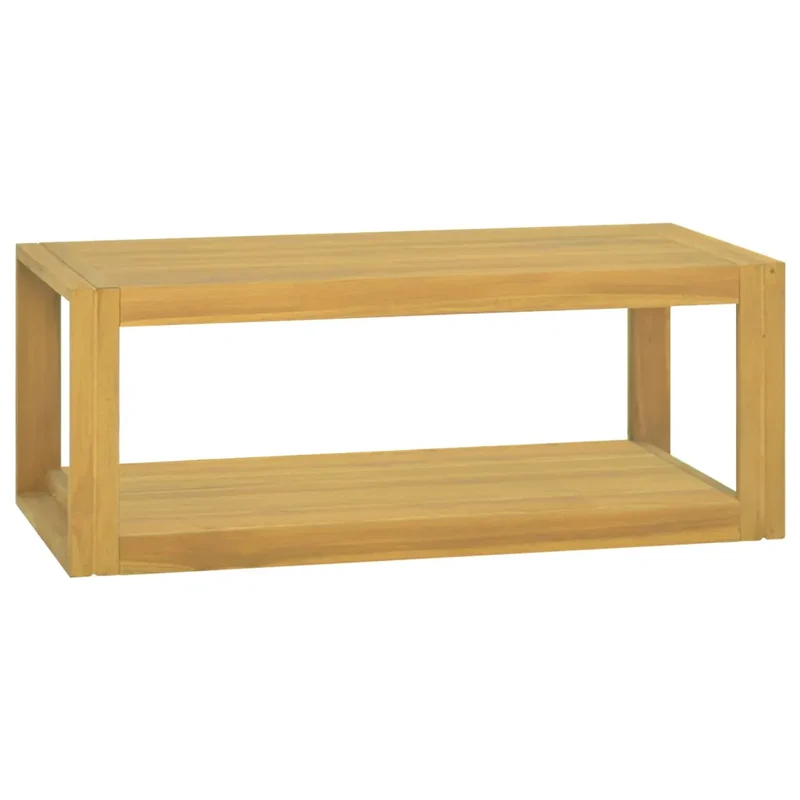 Armoire murale salle de bain rangement bois design élégant 90 x 45 x 35 cm en teck naturel 02_0046962