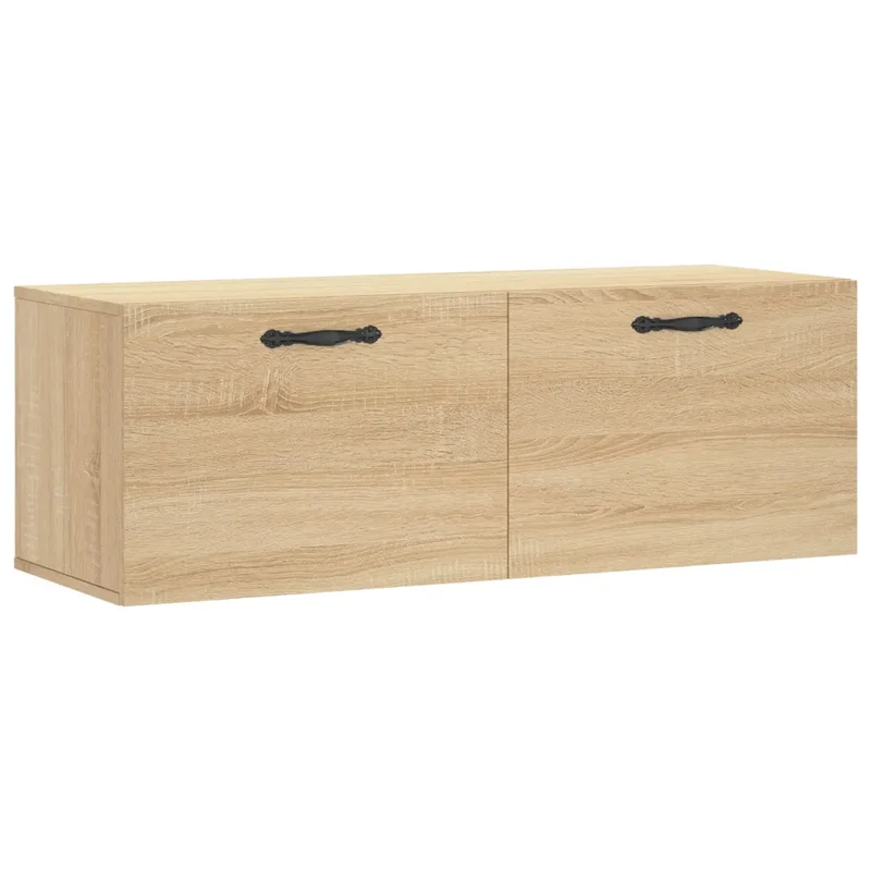 Armoire murale en bois d'ingénierie 100 x 36,5 x 35 cm pratique et esthétique style moderne en bois d'ingénierie chêne sonoma 02_0048884