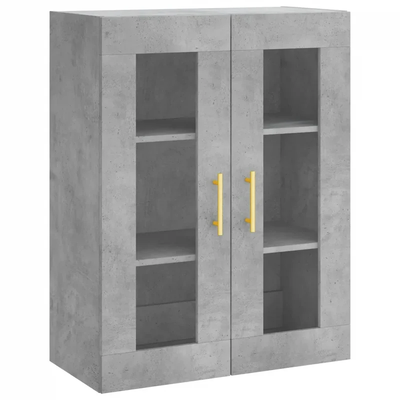 Armoire murale pratique design élégant 69,5 x 34 x 90 cm gain de place en bois d'ingénierie gris béton 02_0048620