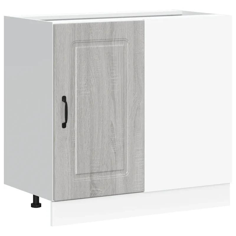 Armoire de cuisine spacieuse 86 x 46 x 81,5 cm avec pieds réglables pratique en bois d'ingénierie sonoma gris 02_0050518