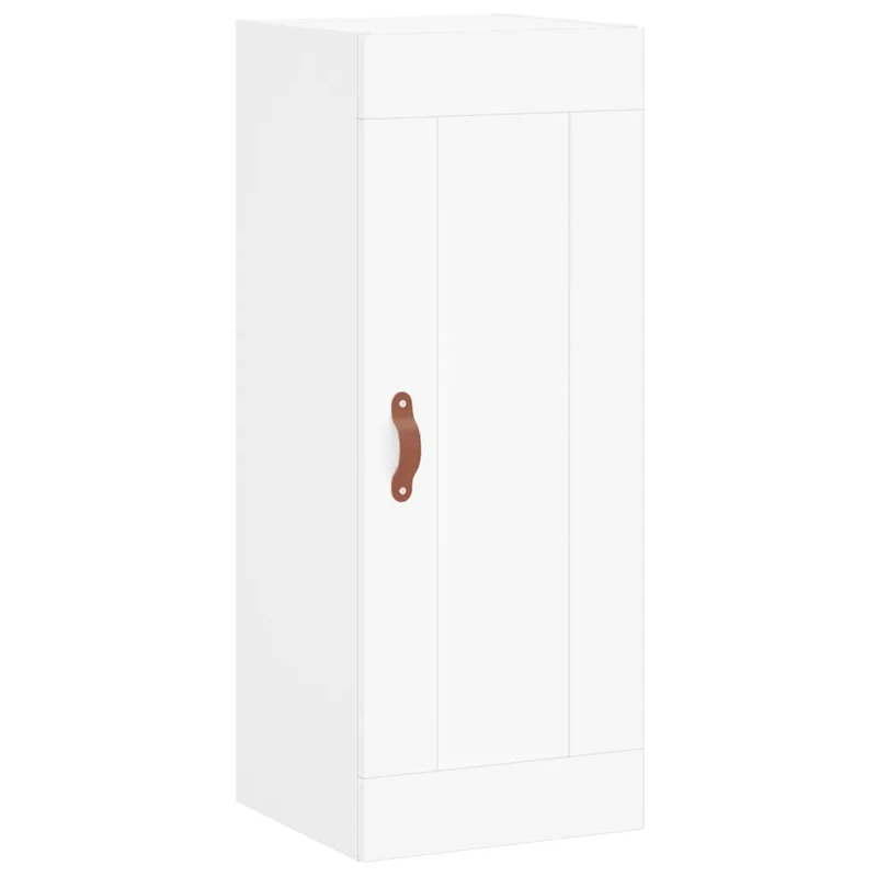 Armoire murale blanche élégante avec 3 compartiments 34,5 x 34 x 90 cm en bois d'ingénierie blanc 02_0048937