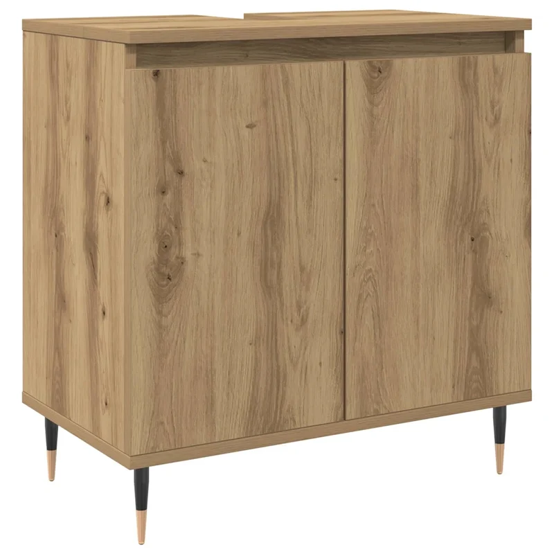 Armoire de salle de bain en bois d'ingénierie design moderne 58 x 33 x 60 cm avec rangement pratique en chêne artisanal 02_0051095