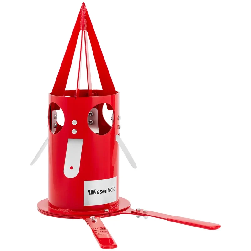 Vidange big bag 47 x 47 x 33 cm fer peint par poudrage rouge 14_0010223