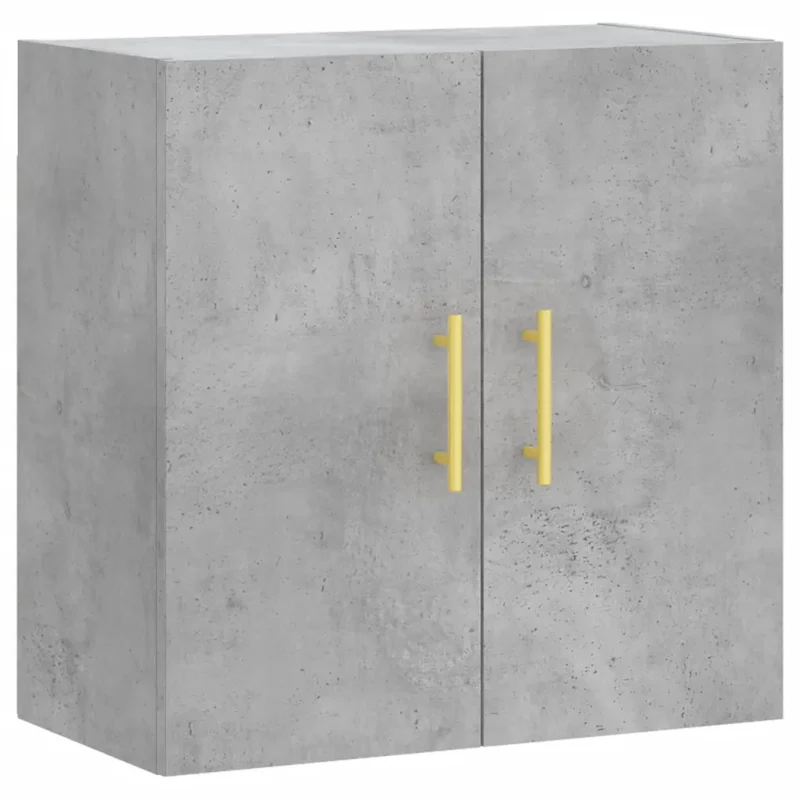 Armoire murale moderne pratique rangement 60 x 31 x 60 cm en bois d'ingénierie gris béton 02_0048794