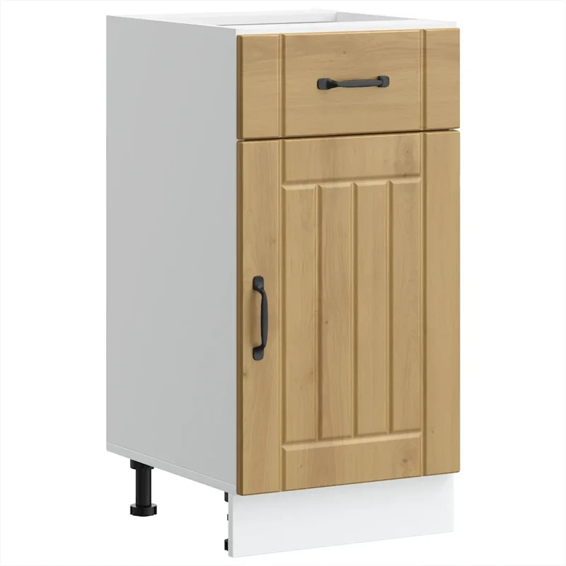 Armoire de cuisine Lucca 40 x 46 x 81,5 cm rangement utile pieds réglables style chêne artisanal 02_0050071