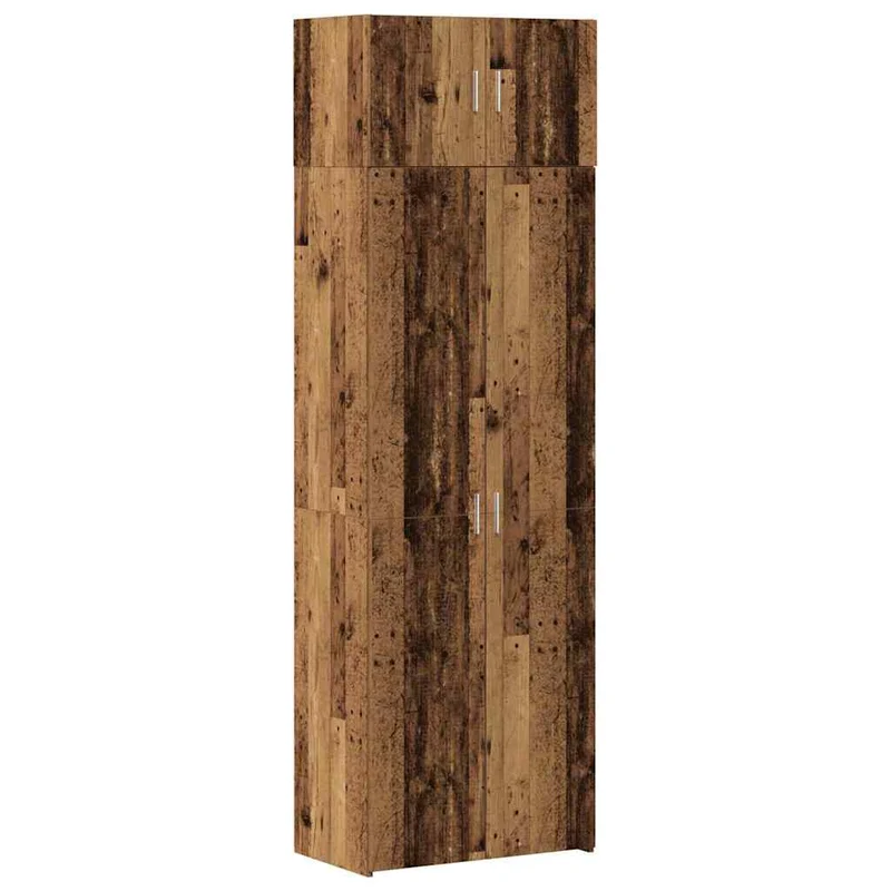 Armoire de rangement 3 pcs intérieure fonctionnelle spacieuse 70 x 42,5 x 225 cm en bois d'ingénierie bois ancien 02_0056002