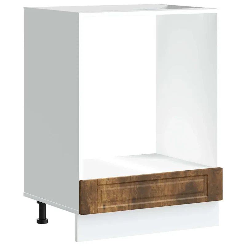 Armoire à four classique 60 x 46 x 81,5 cm espace de rangement généreux pieds réglables en bois d'ingénierie chêne fumé 02_0050307