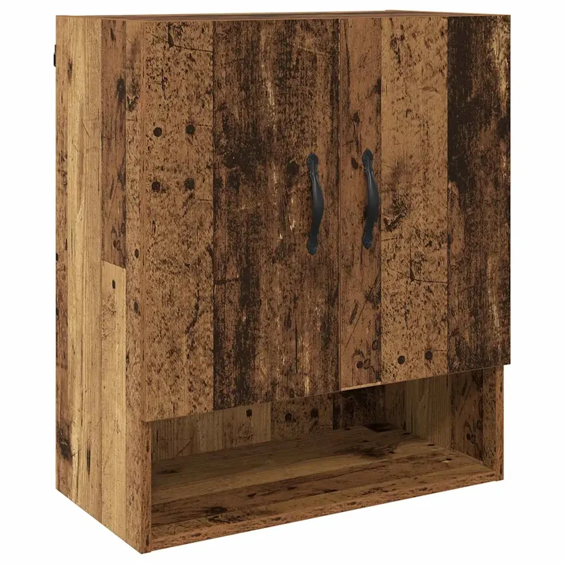 Armoire murale moderne rectangulaire 60 x 31 x 70 cm avec rangement optimisé design épuré en bois d'ingénierie bois ancien 02_0052485