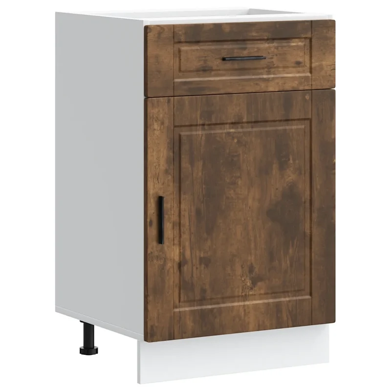 Armoire de cuisine portative avec pieds réglables 50 x 46 x 81,5 cm en bois d'ingénierie chêne fumé 02_0050267