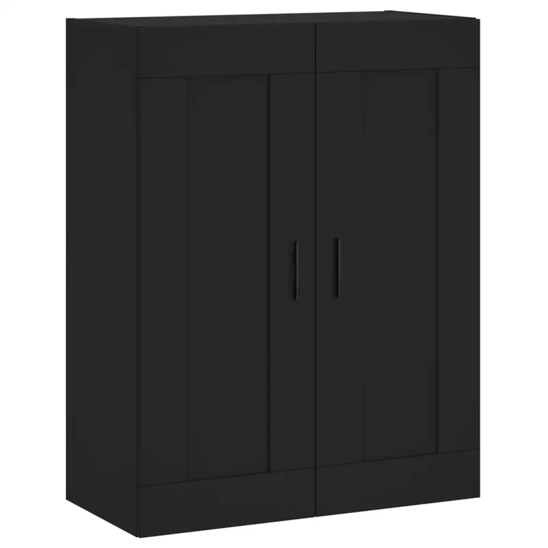 Armoire murale design élégant 69,5 x 34 x 90 cm grand espace de rangement en bois noir 02_0048925