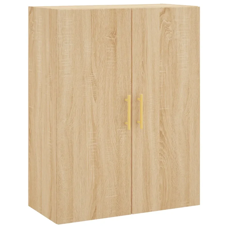 Armoire murale design pratique rangement chambre bureau 69,5 x 34 x 90 cm en bois d'ingénierie chêne sonoma 02_0048577